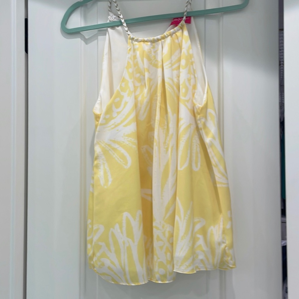 Lilly Pulitzer for Target top. Yellow and white. Size Medium.